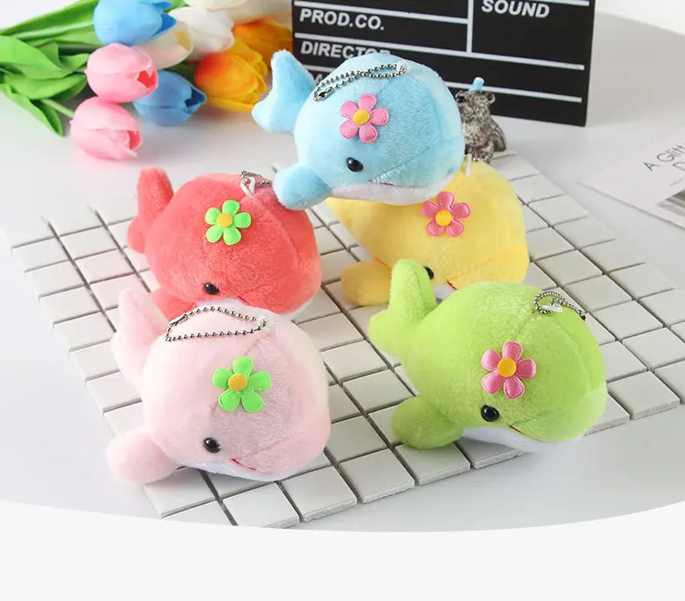 Dolphin Plush Soft PP Cotton Stuffed Animal Plush Pendant Keychains