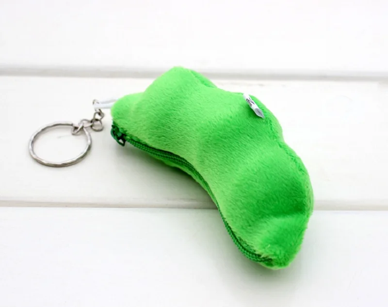 Kawaii Pea Pod Soft Stuffed Keychain Toys For Children