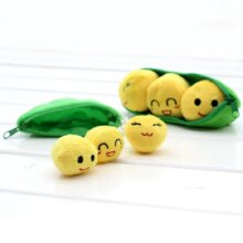 Kawaii Pea Pod Soft Stuffed Keychain Toys For Children Kawaii Pea Pod Soft Stuffed Keychain Toys For Children
