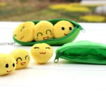 Kawaii Pea Pod Soft Stuffed Keychain Toys For Children Kawaii Pea Pod Soft Stuffed Keychain Toys For Children
