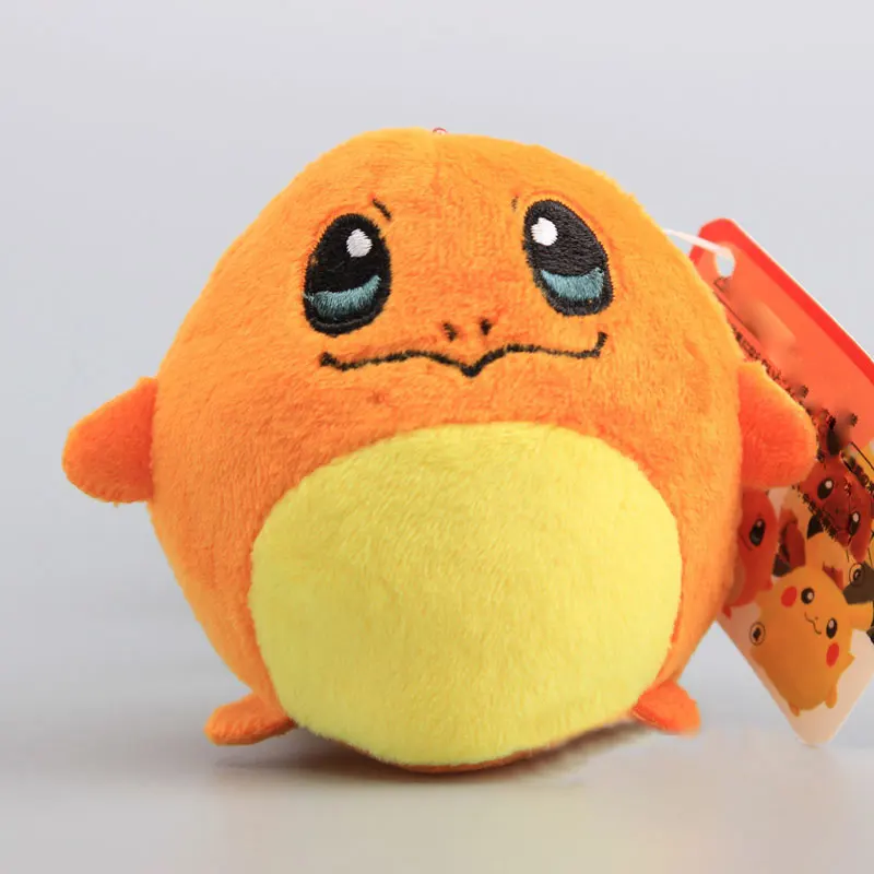 Anime Pikachu Squirtle Charmander Eevee Stuffed Toy Keychain Pendant