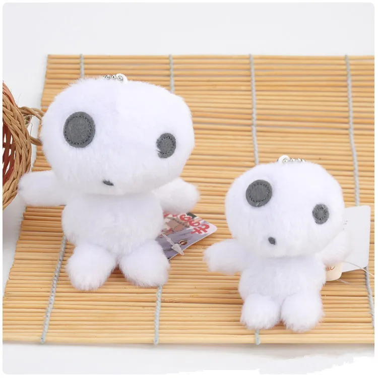 Anime Princess Mononoke Kodama Soft Stuffed Keychain Pendant