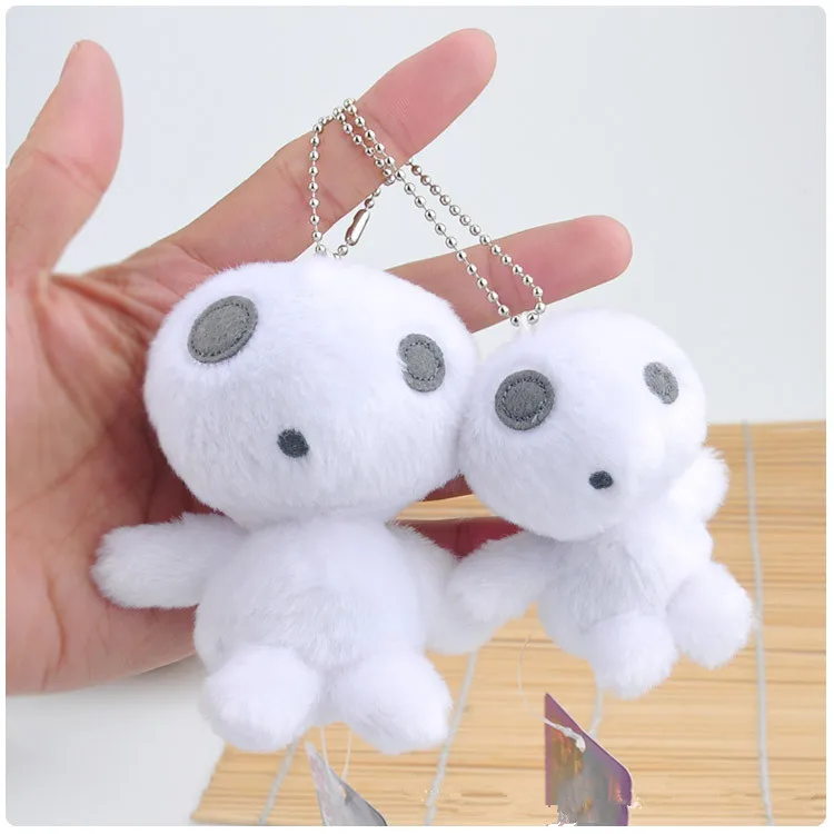 Anime Princess Mononoke Kodama Soft Stuffed Keychain Pendant