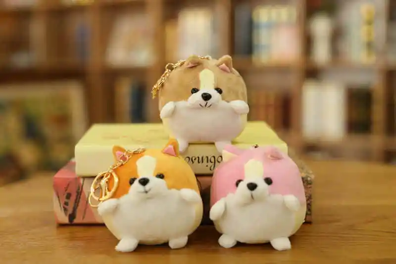 Kawaii Ball Corgi Cartoon Stuffed Plush Keychain