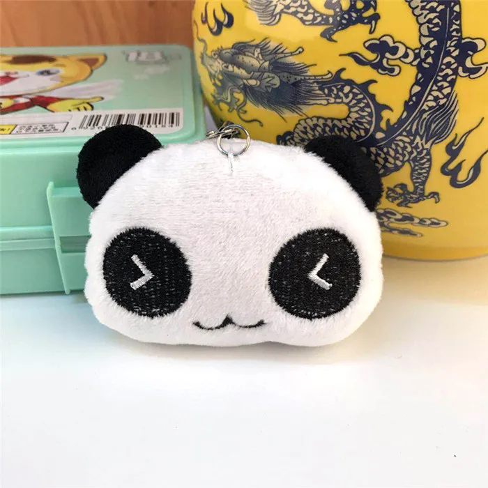 Kawaii Panda Bear Pompom Toy Keychain