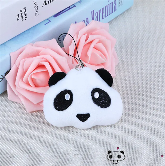 Kawaii Panda Bear Pompom Toy Keychain