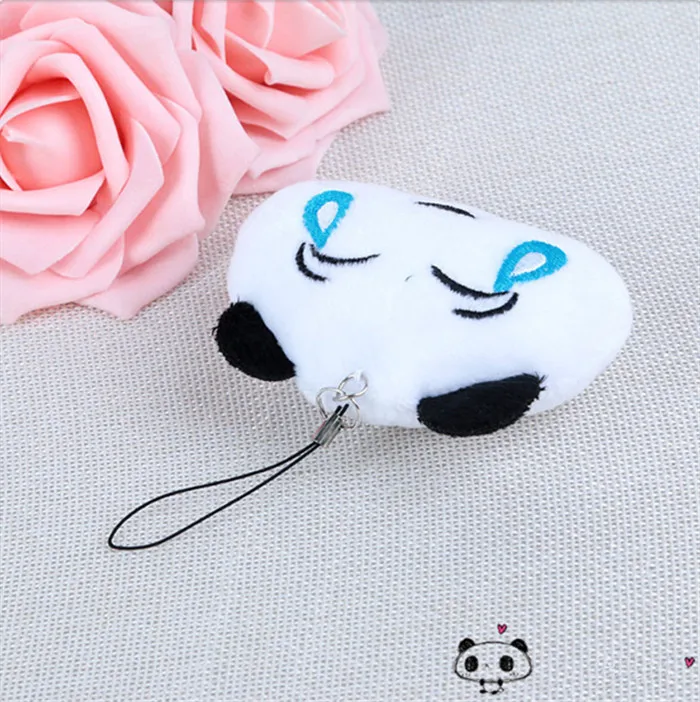 Kawaii Panda Bear Pompom Toy Keychain