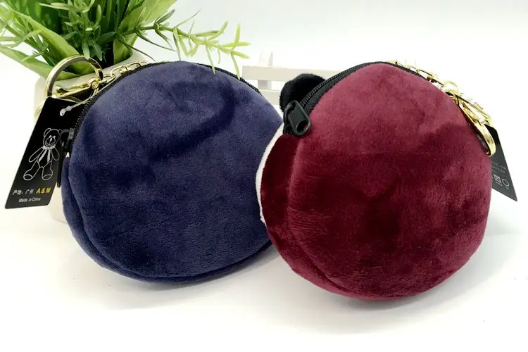 Panda Cartoon Head Mini Wallet Keychain