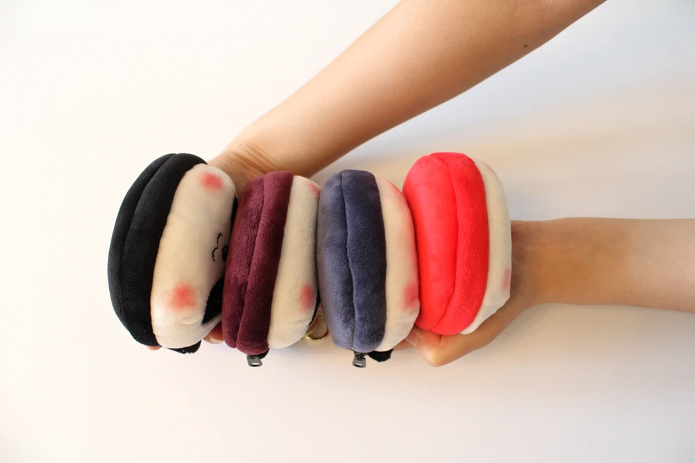 Panda Cartoon Head Mini Wallet Keychain