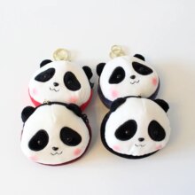 Panda Cartoon Head Mini Wallet Keychain Panda Cartoon Head Mini Wallet Keychain