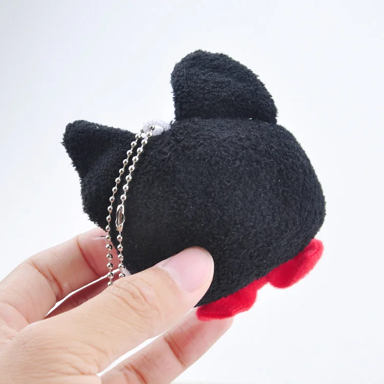 Anime Jiji Black Cat Plush Soft Stuffed Keychain Pendant