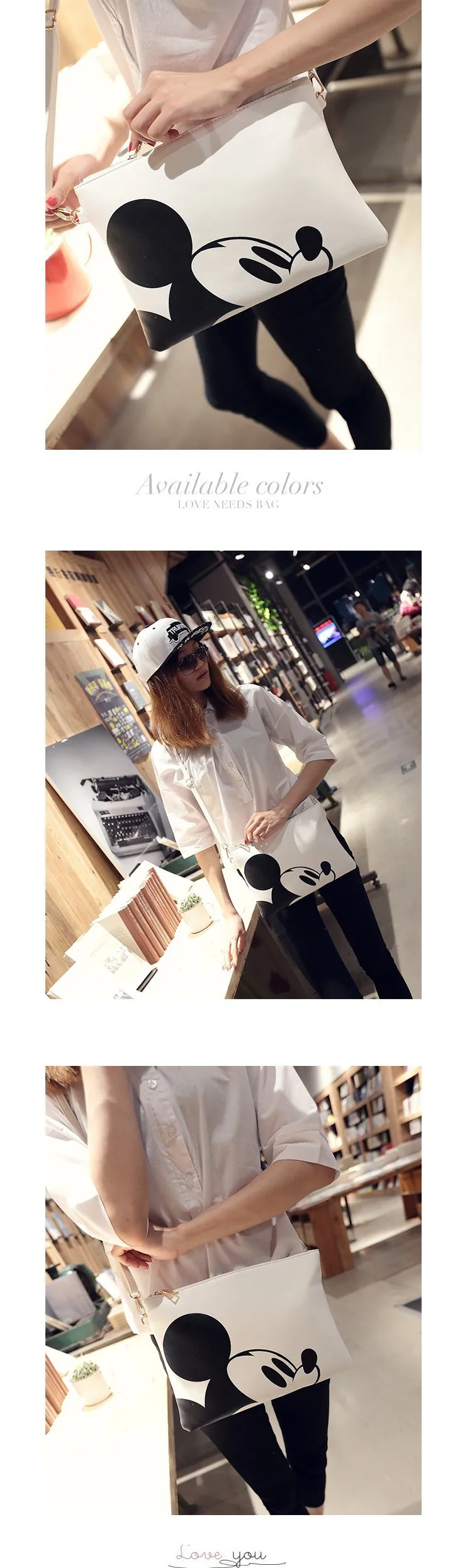 Hello Kitty Minnie Mickey Cartoon Leather Handbag Hello Kitty Minnie Mickey Cartoon Leather Handbag