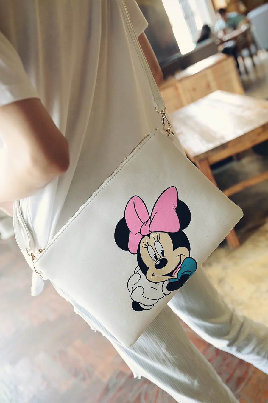 Hello Kitty Minnie Mickey Cartoon Leather Handbag Hello Kitty Minnie Mickey Cartoon Leather Handbag
