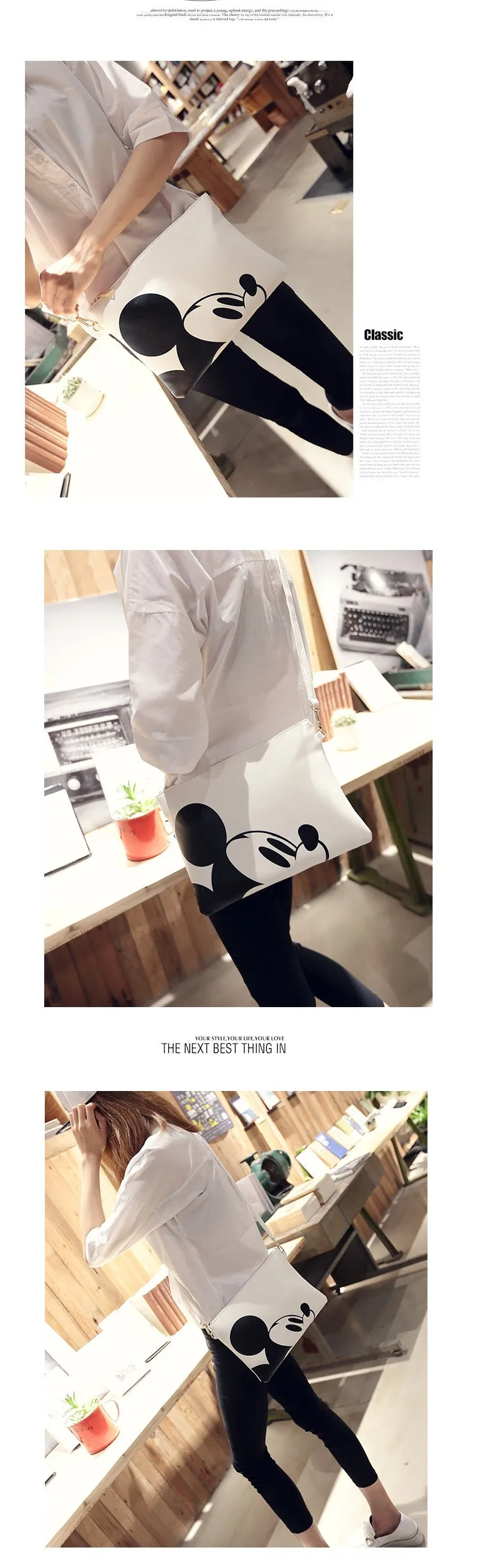 Hello Kitty Minnie Mickey Cartoon Leather Handbag Hello Kitty Minnie Mickey Cartoon Leather Handbag