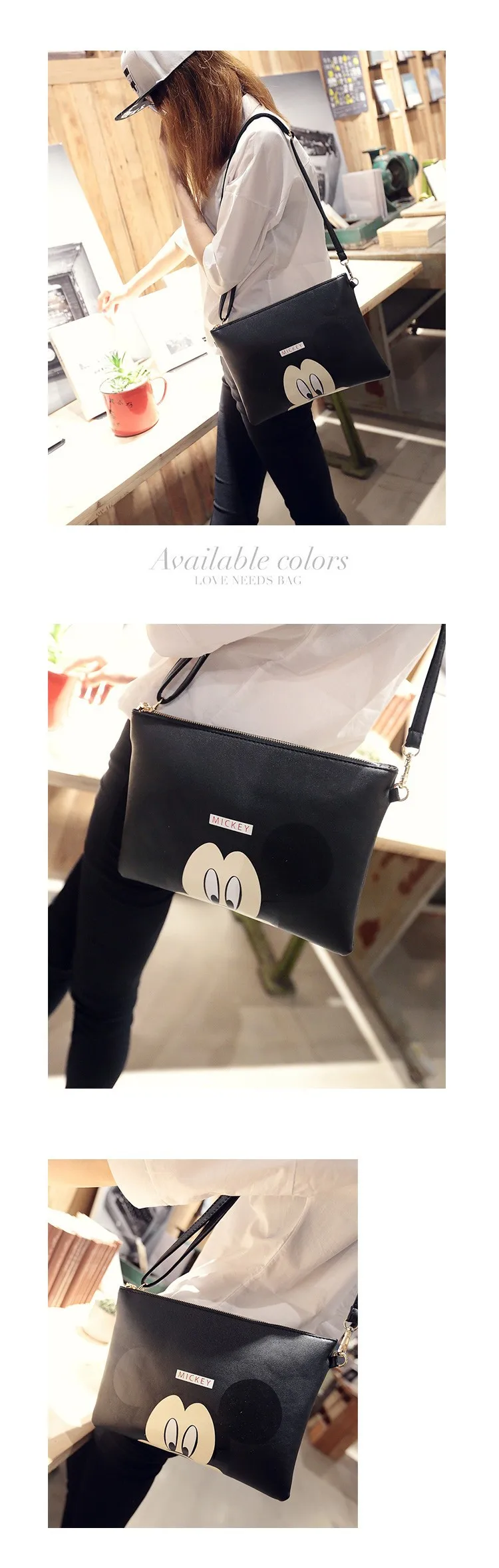 Hello Kitty Minnie Mickey Cartoon Leather Handbag Hello Kitty Minnie Mickey Cartoon Leather Handbag