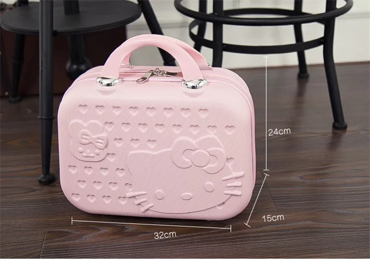 Hello Kitty Cartoon ABS Casual Storage Trolley Case