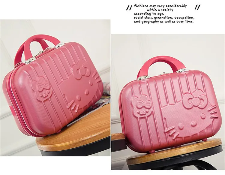 Hello Kitty Cartoon ABS Casual Storage Trolley Case
