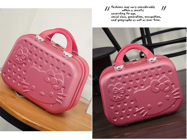 Hello Kitty Cartoon ABS Casual Storage Trolley Case