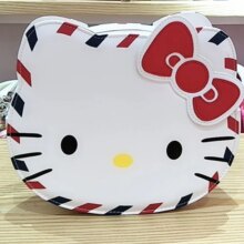 Hello Kitty British Retro Style White Stripes Shoulder Bag Hello Kitty British Retro Style White Stripes Shoulder Bag