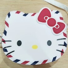 Hello Kitty British Retro Style White Stripes Shoulder Bag Hello Kitty British Retro Style White Stripes Shoulder Bag