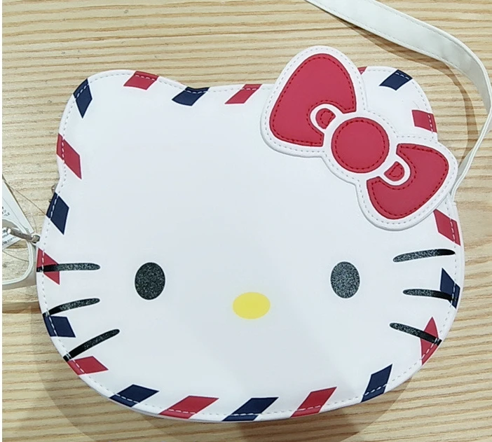Hello Kitty British Retro Style White Stripes Shoulder Bag Hello Kitty British Retro Style White Stripes Shoulder Bag