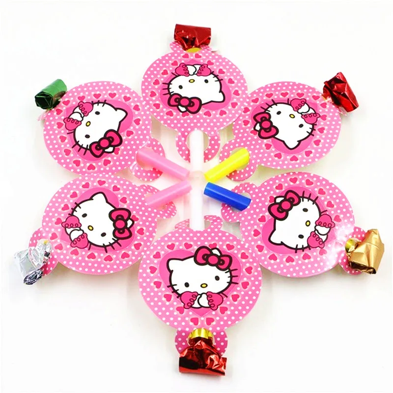 Hello Kitty Princess Cartoon Tablecloth Cup Plate Birthday Event Party Disposable Tableware Set