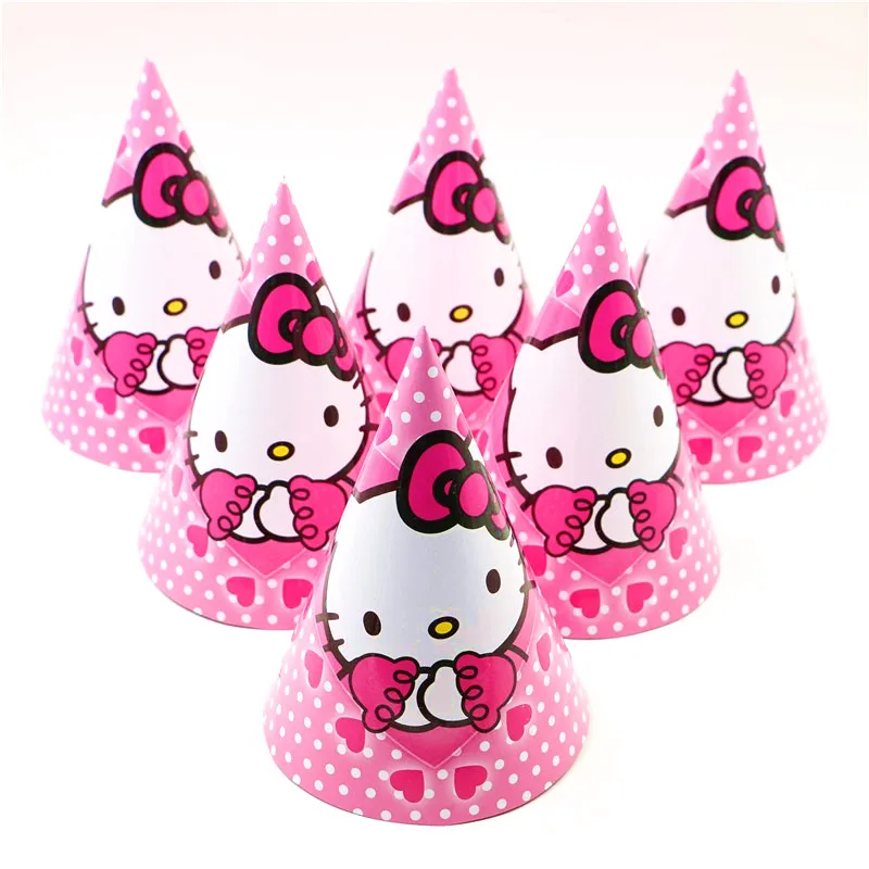 Hello Kitty Princess Cartoon Tablecloth Cup Plate Birthday Event Party Disposable Tableware Set