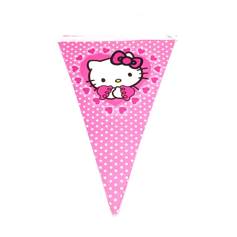 Hello Kitty Princess Cartoon Tablecloth Cup Plate Birthday Event Party Disposable Tableware Set