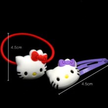 Hello Kitty Cartoon Soft Plastic Snap Hairpin Hello Kitty Cartoon Soft Plastic Snap Hairpin