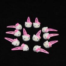 Hello Kitty Cartoon Soft Plastic Snap Hairpin Hello Kitty Cartoon Soft Plastic Snap Hairpin