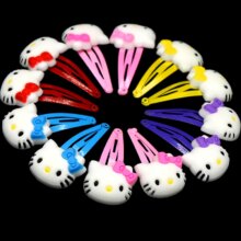 Hello Kitty Cartoon Soft Plastic Snap Hairpin Hello Kitty Cartoon Soft Plastic Snap Hairpin