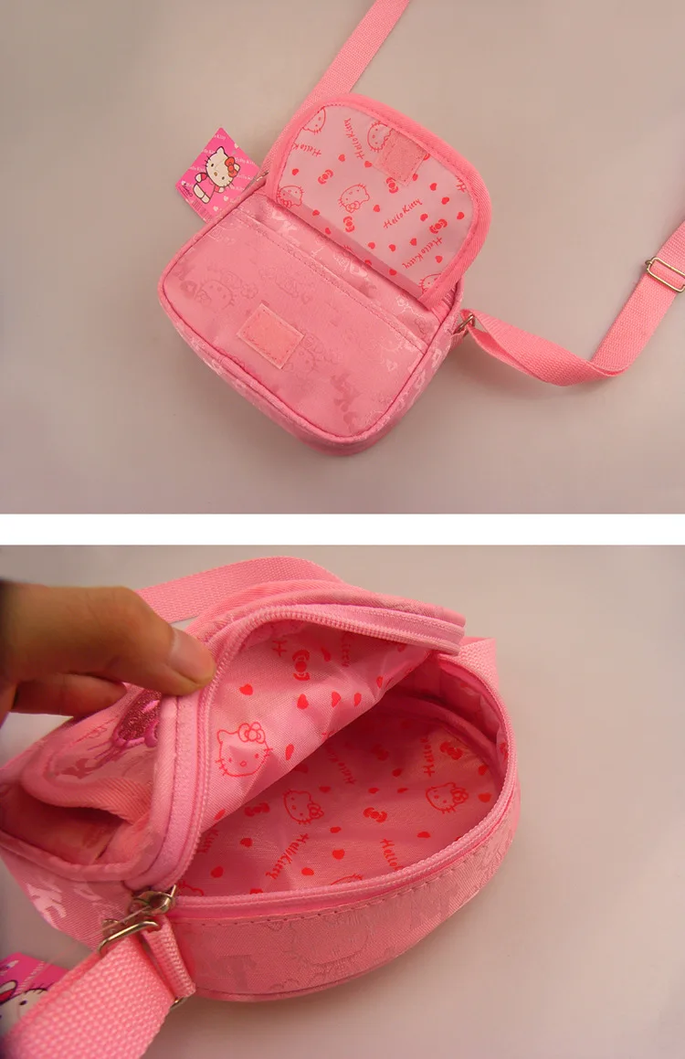 Cartoon Pink Hello Kitty Shoulder Handbag For Girls Cartoon Pink Hello Kitty Shoulder Handbag For Girls