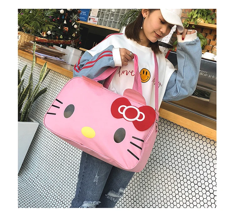 Hello Kitty Cartoon Cat Travel Large Capacity Waterproof Storage Bag