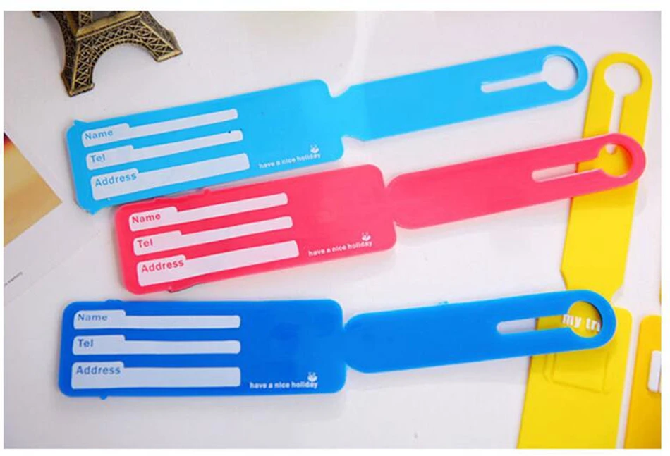 Cartoon Hello Kitty Duck Prints Suitcase Tag ID Holder Accessories