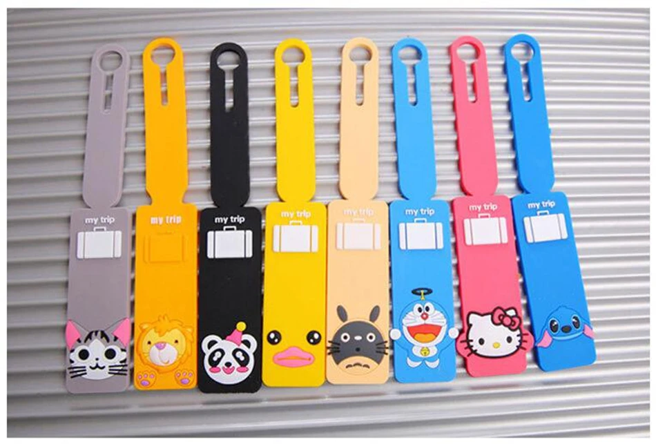 Cartoon Hello Kitty Duck Prints Suitcase Tag ID Holder Accessories