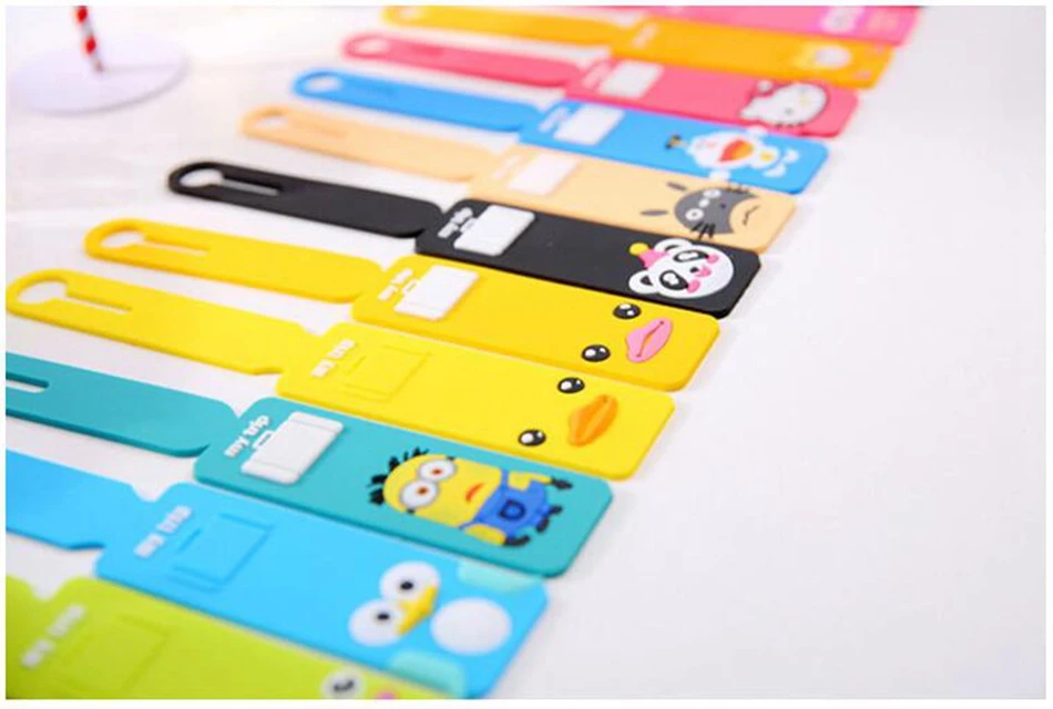 Cartoon Hello Kitty Duck Prints Suitcase Tag ID Holder Accessories