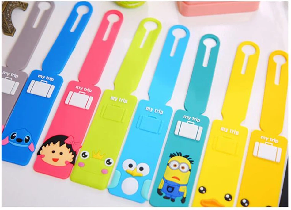 Cartoon Hello Kitty Duck Prints Suitcase Tag ID Holder Accessories