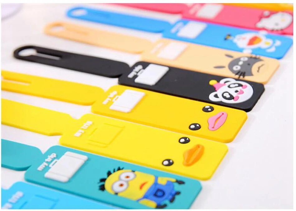 Cartoon Hello Kitty Duck Prints Suitcase Tag ID Holder Accessories