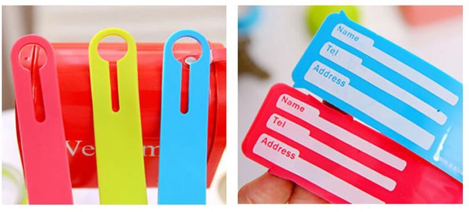 Cartoon Hello Kitty Duck Prints Suitcase Tag ID Holder Accessories