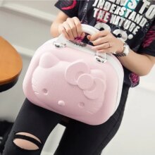 Cartoon 3D Hello Kitty Pattern Cosmetic Tourism Suitcase Cartoon 3D Hello Kitty Pattern Cosmetic Tourism Suitcase