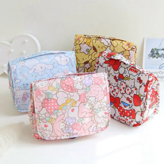 Cartoon Hello Kitty My Melody Cinnamoroll Pattern Makeup Bag