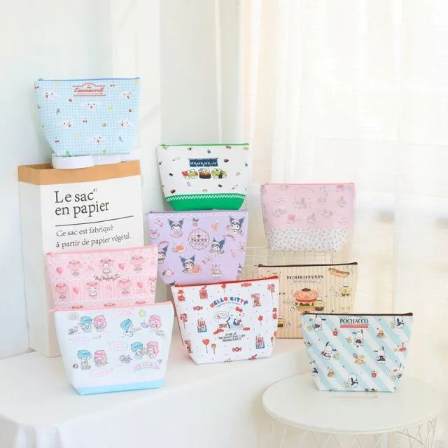 Cartoon Hello Kitty My Melody Cinnamoroll PomPomPurin Little Twin Star Cosmetic Storage Bag