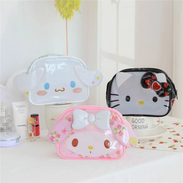 Hello Kitty My Melody Sanrio Cinnamoroll Cosmetic Waterproof Travel Storage Makeup Bag
