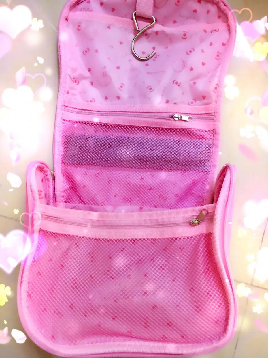 Hello Kitty Pattern Pink Cosmetic Travel Bag Hello Kitty Pattern Pink Cosmetic Travel Bag