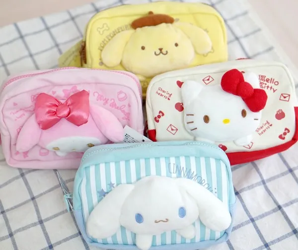 Cartoon Hello Kitty My Melody Cinnamoroll Pudding Dog Cosmetic Storage Bag