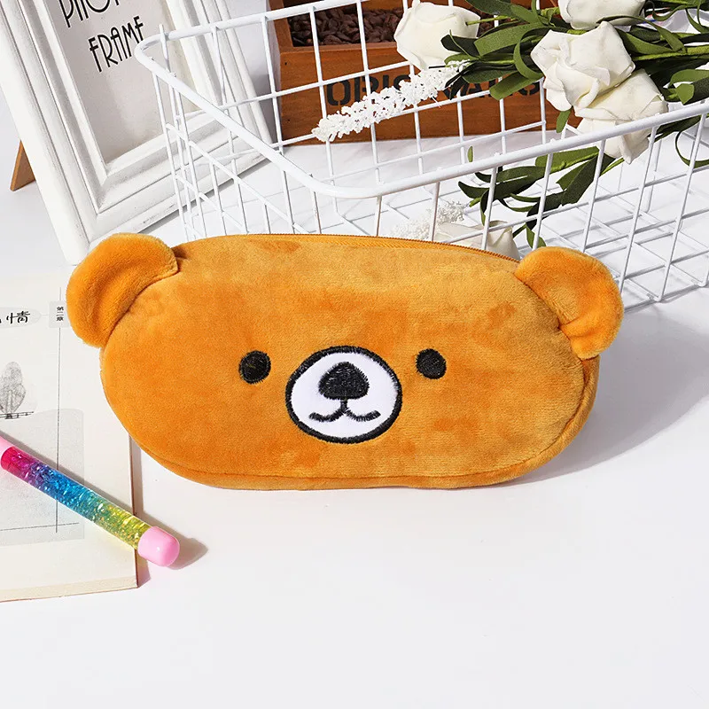 Kawaii Animal Design Plush Cosmetic Bag Case