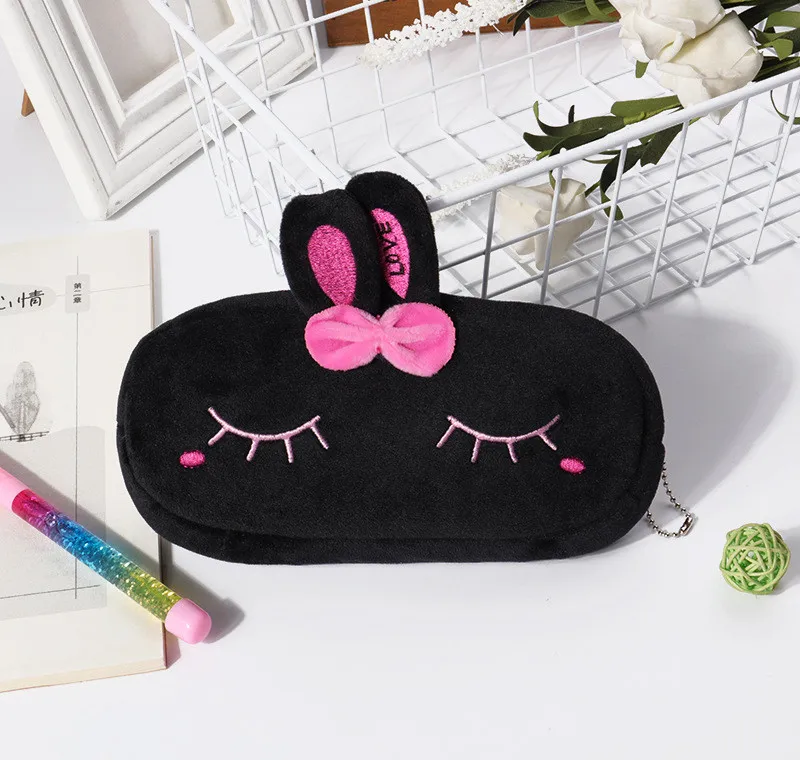 Kawaii Animal Design Plush Cosmetic Bag Case