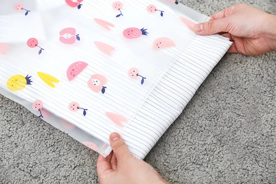 Kawaii Fruit Print Transparent Waterproof Cosmetic Bag