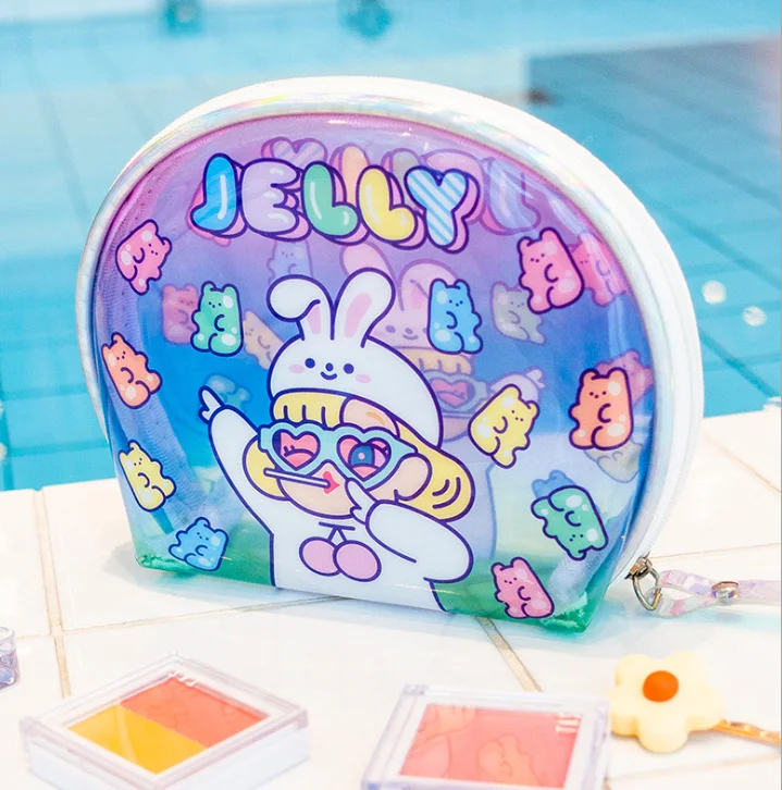 Cartoon Unicorn Rainbow Candy Waterproof Cosmetic Case