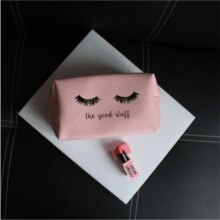 Kawaii Eyelashes PU Makeup Cosmetic Portable Pouch Bag Kawaii Eyelashes PU Makeup Cosmetic Portable Pouch Bag